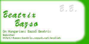 beatrix bazso business card