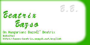 beatrix bazso business card